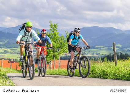 Radfahren stärkt den Rücken